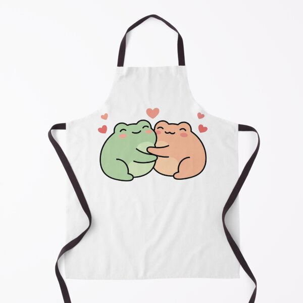 Item preview, Two adorable frogs in love, smiling and surrounded by hearts. designed and sold by m-litomirskaya.