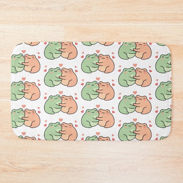 Item preview, Two adorable frogs in love, smiling and surrounded by hearts. designed and sold by m-litomirskaya.