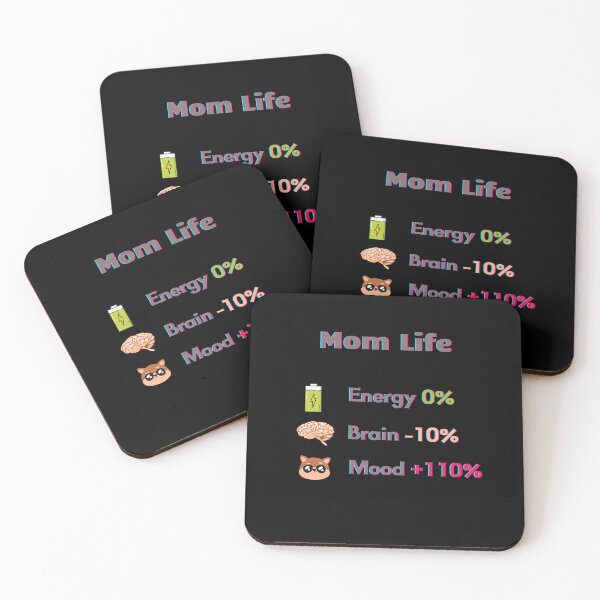 Item preview, Mom Life Tote Bag – Energy 0%, Brain -10%, Mood +110% Funny Mom Quote designed and sold by Giota29.