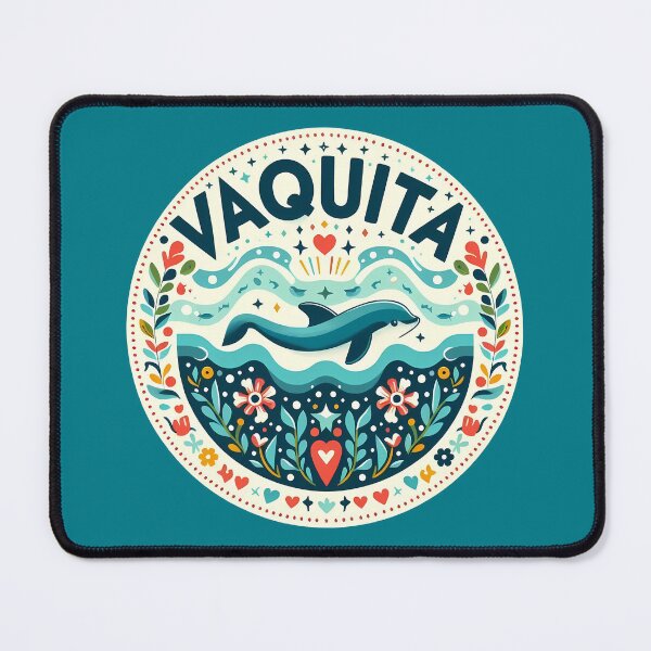 Item preview, Vaquita with Ocean Flora – Hope for Wildlife Scandinavian Folk Art by heidiannemorris © designed and sold by FOLK ART FUSION by heidiannemorris.
