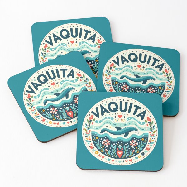 Item preview, Vaquita with Ocean Flora – Hope for Wildlife Scandinavian Folk Art by heidiannemorris © designed and sold by FOLK ART FUSION by heidiannemorris.
