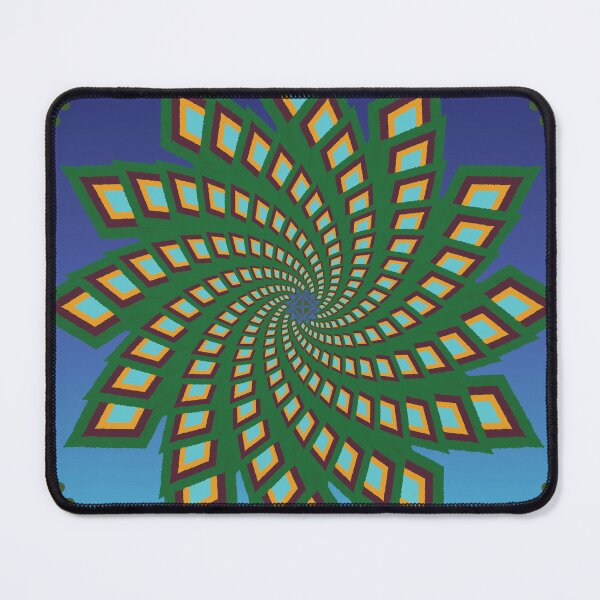 Item preview, Green Healing Mandala on Fresh Sky Blue designed and sold by OIL Pattern Design .