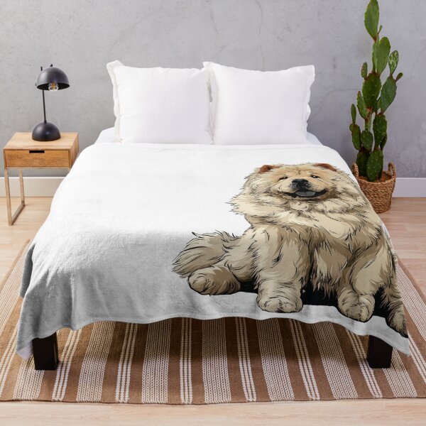 Artikelvorschau, Illustration eines cremefarbenen Chow-Chow-Hundes entworfen und verkauft von whyitsme.
