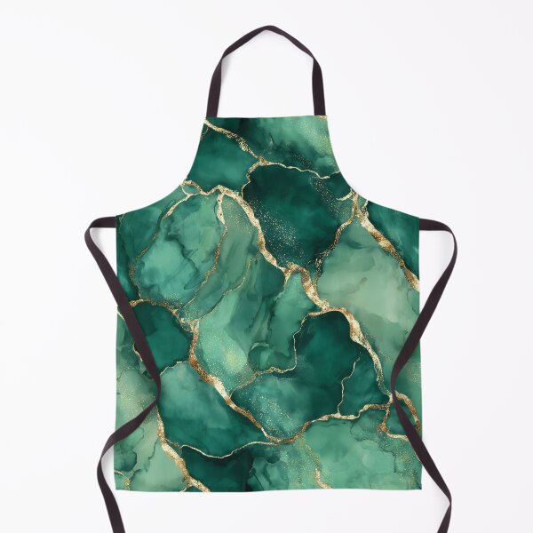Item preview, Emerald Green Marble Texture With Gold Metallic Veins, Luxury Organic Ink Wash, Deep Gemstone Hues and Abstract Stone Pattern designed and sold by meganohm.