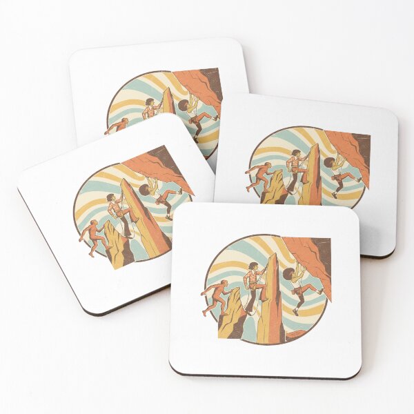 Item preview, Retro Climbing Evolution – 70s Rock Climber Vintage Style designed and sold by EdCraftProjects.