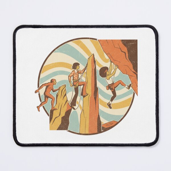 Item preview, Retro Climbing Evolution – 70s Rock Climber Vintage Style designed and sold by EdCraftProjects.