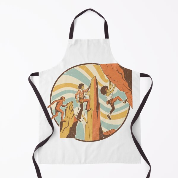 Item preview, Retro Climbing Evolution – 70s Rock Climber Vintage Style designed and sold by EdCraftProjects.