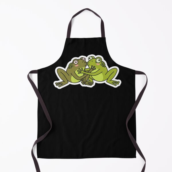 Item preview, Two adorable frogs in love, smiling and surrounded by hearts, kiss designed and sold by m-litomirskaya.