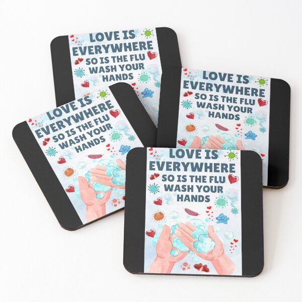 Item preview, Love is Everywhere So is The Flu Wash Your Hands designed and sold by JI-PIXEL-PLACE.