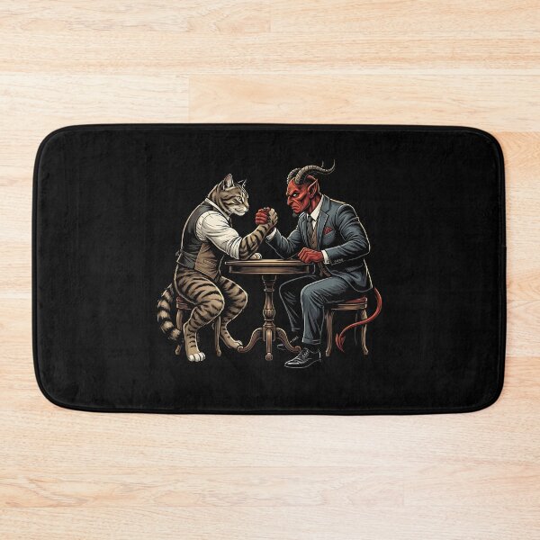 Item preview, Cat vs. Devil Arm Wrestling Design designed and sold by ReneMM.