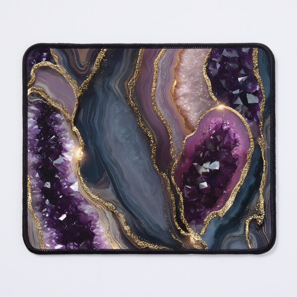 Item preview, Purple Amethyst Geode Marble Texture With Lavish Gold Accents, Deep Crystal Cores, Luxe Mineral Strata and Elegant Gemstone Abstract Design designed and sold by meganohm.