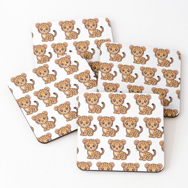 Item preview, Cute Sitting Leopard Pattern designed and sold by lunadesignsmoon.