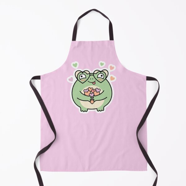 Item preview, adorable frog in love, smiling and surrounded by hearts, kiss designed and sold by m-litomirskaya.