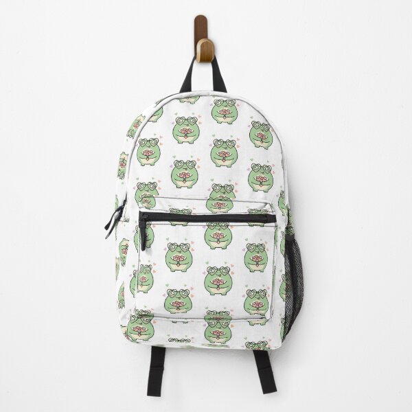 Item preview, adorable frog in love, smiling and surrounded by hearts, kiss designed and sold by m-litomirskaya.