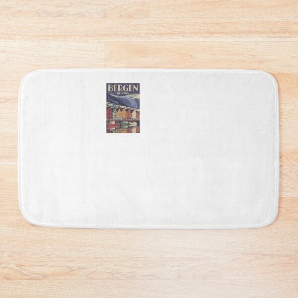 Item preview, A Vintage Travel Illustration of BERGEN - NORWAY designed and sold by TulipaGraphics.