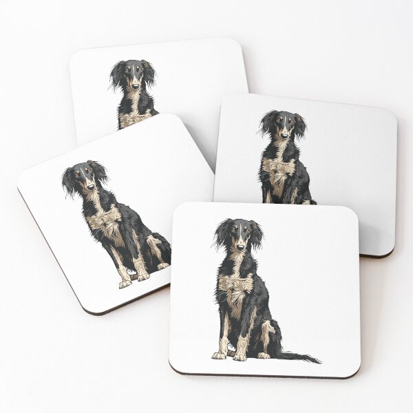 Item preview, Black and White Saluki Dog Illustration designed and sold by whyitsme.
