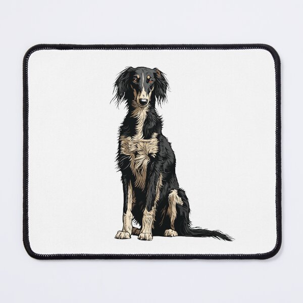 Item preview, Black and White Saluki Dog Illustration designed and sold by whyitsme.