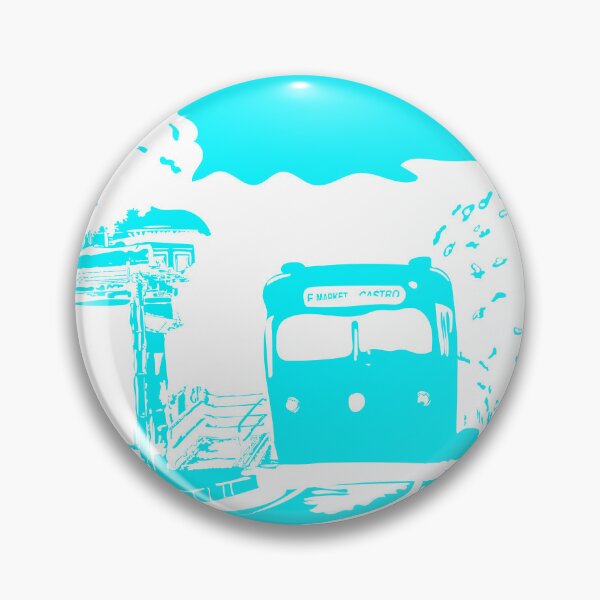 Item preview, Sky Blue Single Color San Francisco Castro Muni Stop designed and sold by krithi kreations.