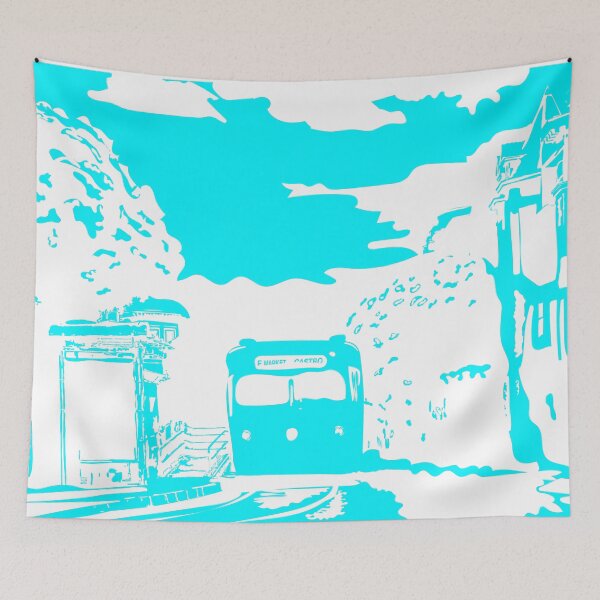 Item preview, Sky Blue Single Color San Francisco Castro Muni Stop designed and sold by krithi kreations.
