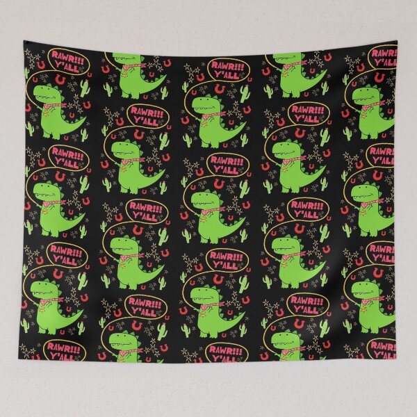 Item preview, Cute Cowboy Dinosaur Rawr Godzilla designed and sold by Renata Illustrata.