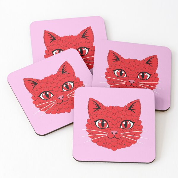 Item preview, Cute Cat Face With Hearts Happy Valentines Day  designed and sold by andromeda-redd.