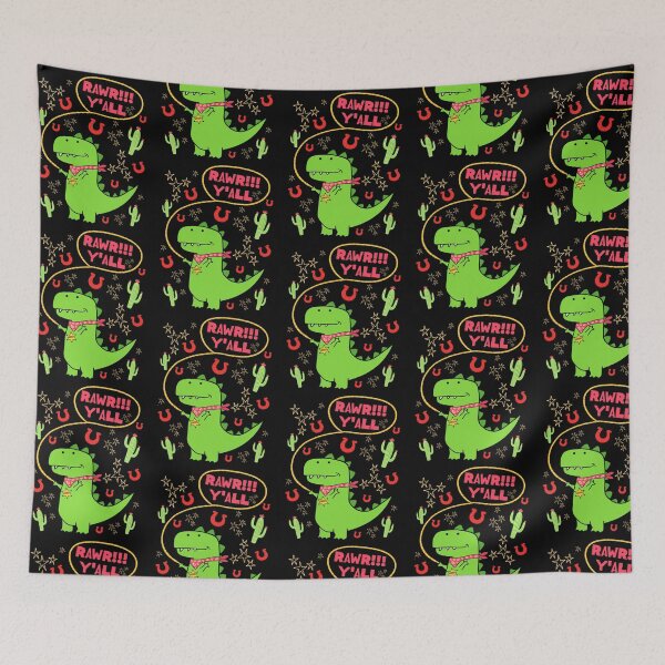 Item preview, Cowboy Dinosaur Rawr Cute Godzilla designed and sold by Renata Illustrata.