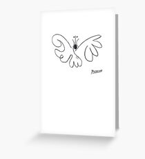 Pablo Picasso Butterfly Artwork T Shirt, Reproduction Sketch Greeting Card
