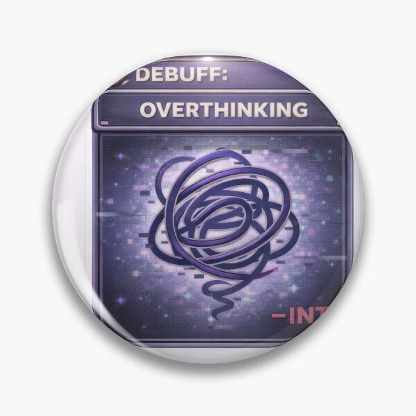 Item preview, Debuff Overthinking RPG Gaming Humor designed and sold by jgvisualarts.