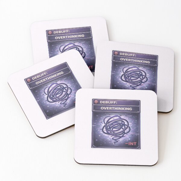 Item preview, Debuff Overthinking RPG Gaming Humor designed and sold by jgvisualarts.
