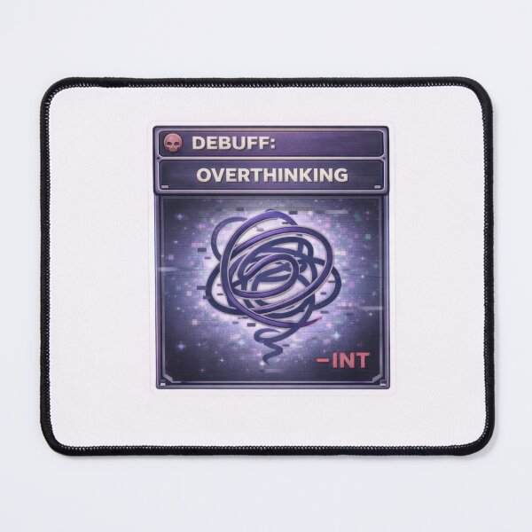 Item preview, Debuff Overthinking RPG Gaming Humor designed and sold by jgvisualarts.