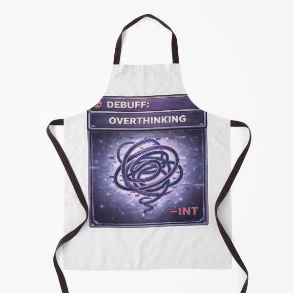 Item preview, Debuff Overthinking RPG Gaming Humor designed and sold by jgvisualarts.
