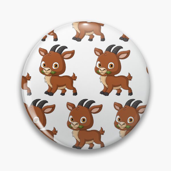 Item preview, Cute Goat Eating Grass Pattern designed and sold by lunadesignsmoon.
