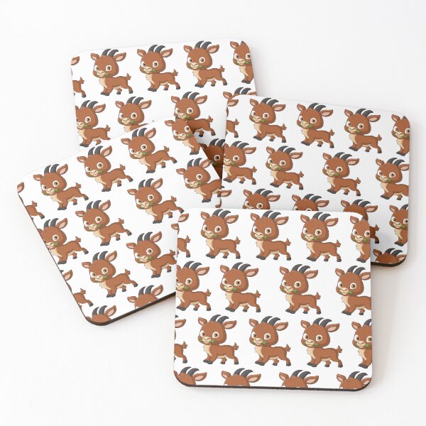 Item preview, Cute Goat Eating Grass Pattern designed and sold by lunadesignsmoon.