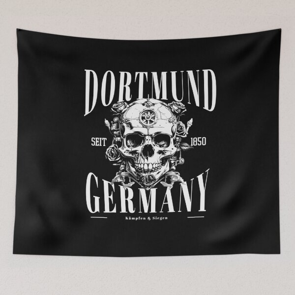 Item preview, Dortmund Germany lettering with skull designed and sold by Ecmoprints.