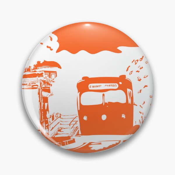 Item preview, Orange Single Color San Francisco Castro Muni Stop designed and sold by krithi kreations.
