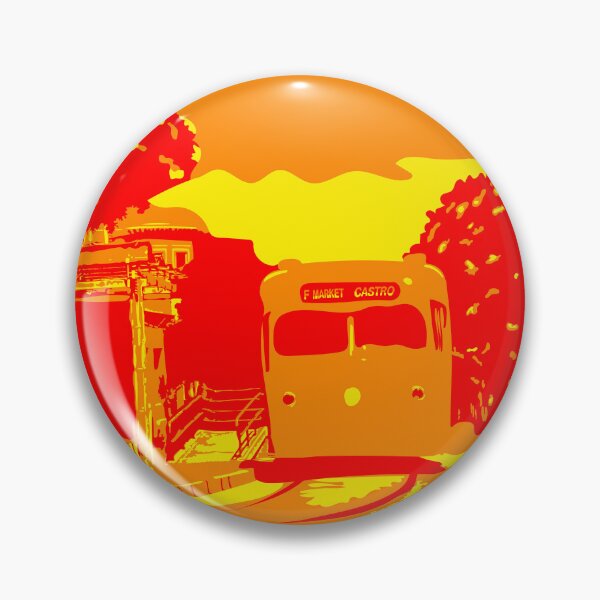 Item preview, Summer Sunset Colors San Francisco Castro Muni Stop designed and sold by krithi kreations.