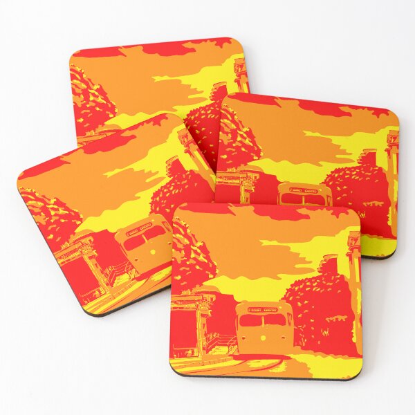 Item preview, Summer Sunset Colors San Francisco Castro Muni Stop designed and sold by krithi kreations.
