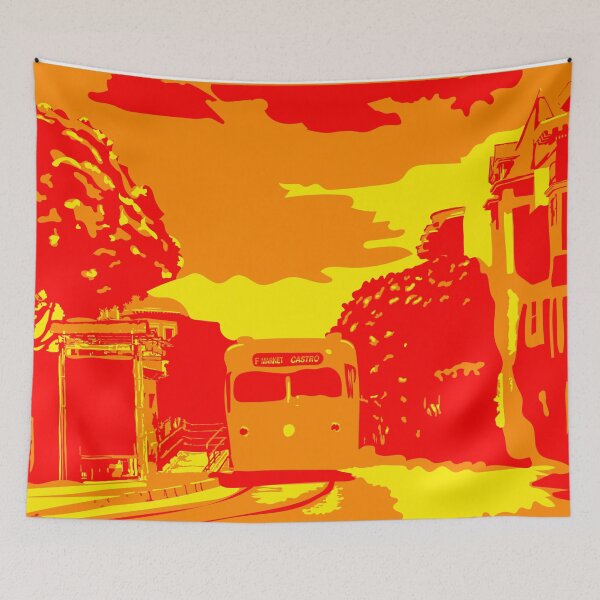 Item preview, Summer Sunset Colors San Francisco Castro Muni Stop designed and sold by krithi kreations.