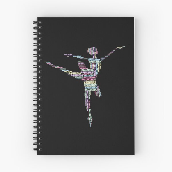 Item preview, Words forming the silhouette of a ballerina in a dynamic pose designed and sold by Beleza e Estilo.
