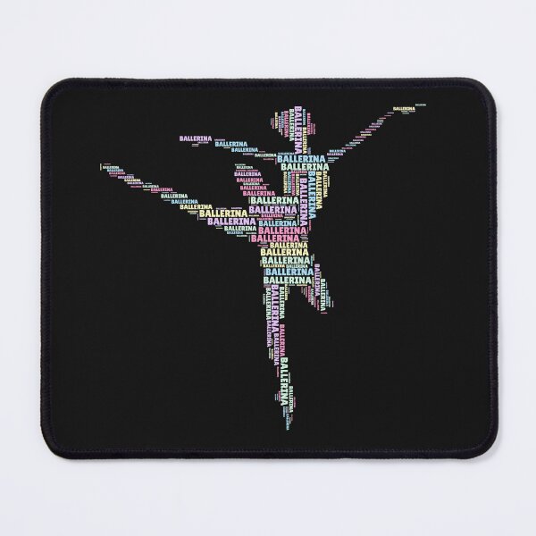 Item preview, Words forming the silhouette of a ballerina in a dynamic pose designed and sold by Beleza e Estilo.