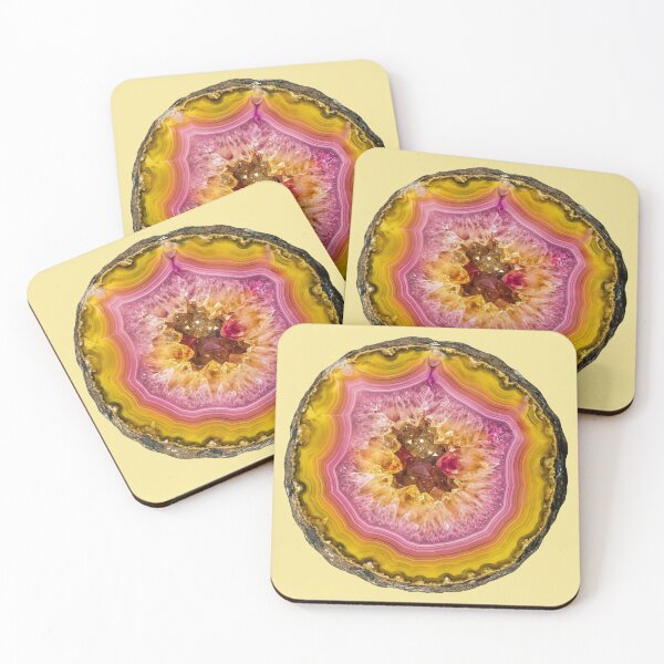 Item preview, Yellow and Pink Geode designed and sold by Tridentulus.