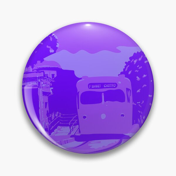 Item preview, Purple Monochromatic San Francisco Castro Muni Stop designed and sold by krithi kreations.