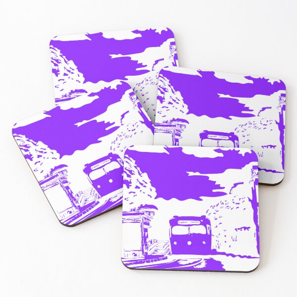Item preview, Purple Single Color San Francisco Castro Muni Stop designed and sold by krithi kreations.