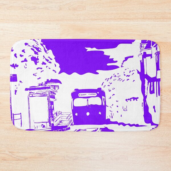Item preview, Purple Single Color San Francisco Castro Muni Stop designed and sold by krithi kreations.
