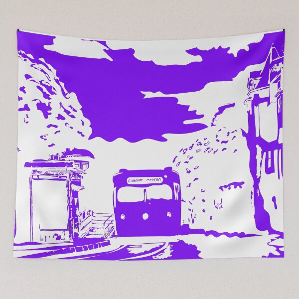 Item preview, Purple Single Color San Francisco Castro Muni Stop designed and sold by krithi kreations.