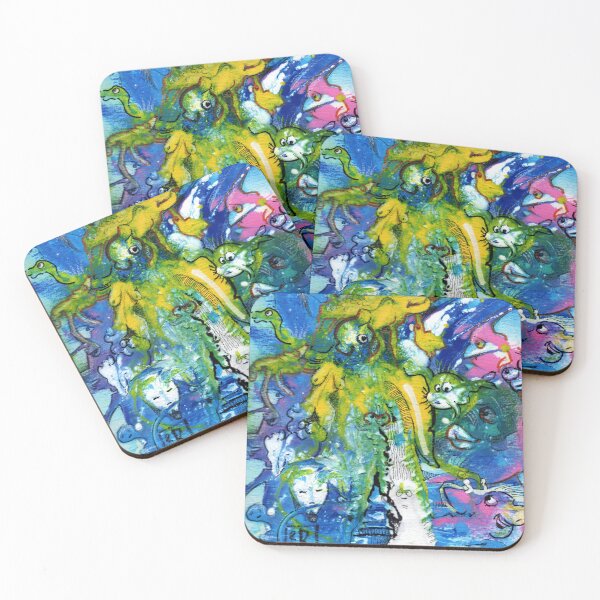 Item preview, Surreal watercolor painting with fantastical characters  designed and sold by eR88De.