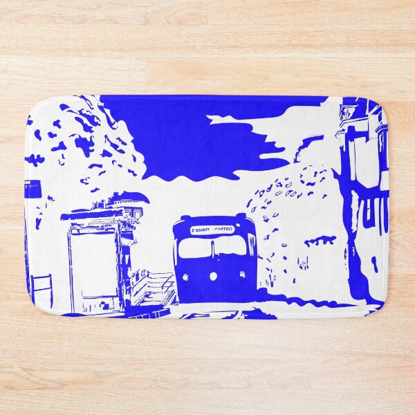 Item preview, Blue Single Color San Francisco Castro Muni Stop designed and sold by krithi kreations.