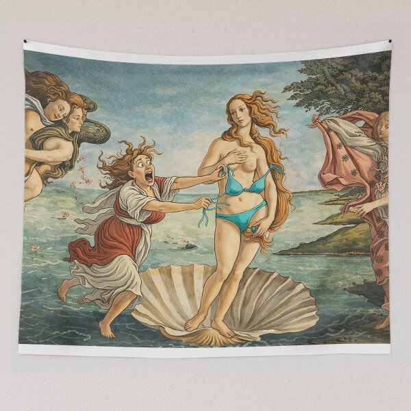 Item preview, MOM OF VENUS - Classical Art Parody – Birth of Venus Satire Illustration designed and sold by DiamondSkyShirt.