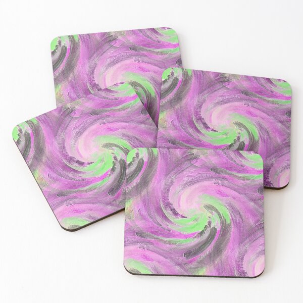 Item preview, Celestial Spiral Pattern in Pink and Green designed and sold by Artistestella.
