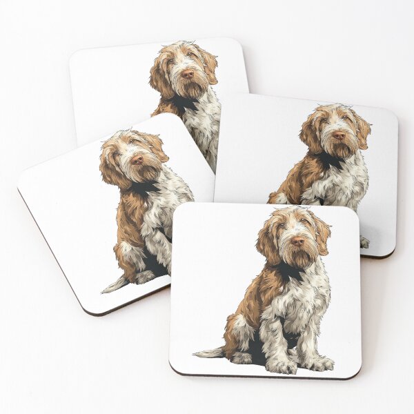 Item preview, Orange and White Spinone Italiano Dog Illustration designed and sold by whyitsme.